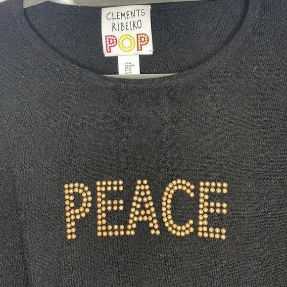 Clements Ribeiro Pop studded Peace wool cashmere blend sweater - Picture 2 of 7